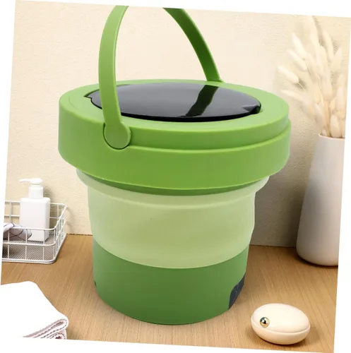 Vista 4 de Kisangel Portable Clothes Washer Compact Foldable Design Lightweight Washer Machine for Travel Dorm Apartment Camping US Plug