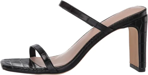 Vista 5 de The Drop - Sandalias de tacón alto Avery con dos correas y punta cuadrada para mujer