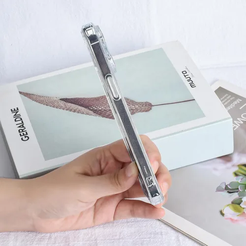 Vista 4 de Compatible con el teléfono 13 Pro - Funda magnética mate translúcida, de lujo, a prueba de golpes, magnética y con bonito patrón de flores, carcasa