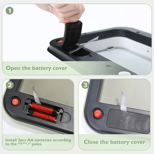 Vista 4 de ELPHECO Basurero de acero inoxidable para oficina, 6.6 galones, con sensor de movimiento, rectangular, automático, sin tacto, para hotel y sala
