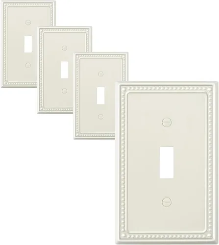 Vista 40 de Paquete de 2 cubiertas de placa de interruptor de luz de doble palanca, cubiertas decorativas de placa de doble interruptor Pearls, placa de pared