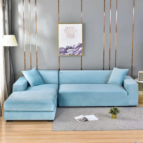 Vista 16 de MIPOPS Fundas de sofá de tela de terciopelo, funda elástica para sofá seccional, funda de sofá en forma de L, funda para sillón diván para sala de J