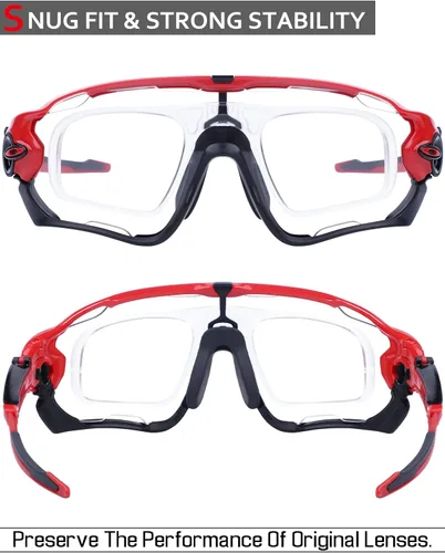 Vista 4 de Vonxyz Lentes Accesorios de repuesto para Oakley Jaw-breaker OO9290 Sunglass - Múltiples opciones, Portador de lentes recetados Clear Rx