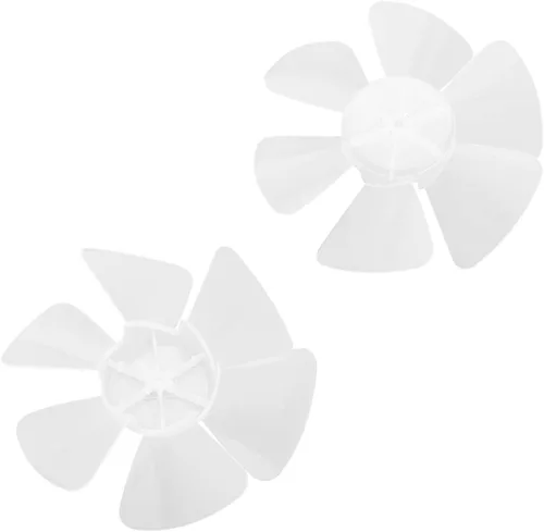 Vista 13 de Hoja de ventilador silenciosa de plástico universal con cubierta de tuerca de repuesto para ventilador de pie ventilador de mesa gris #3 10 pulgadas