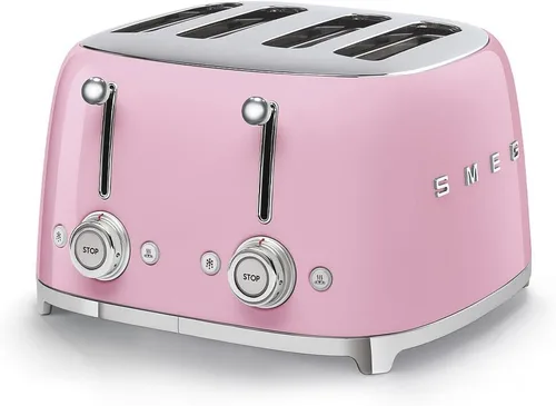 Vista 14 de Smeg Tostadora de 4 Rebanadas Estilo Retro Estético de los 50, 6 Preajustes, Ranuras Extra Anchas, Negro TSF03BLUS