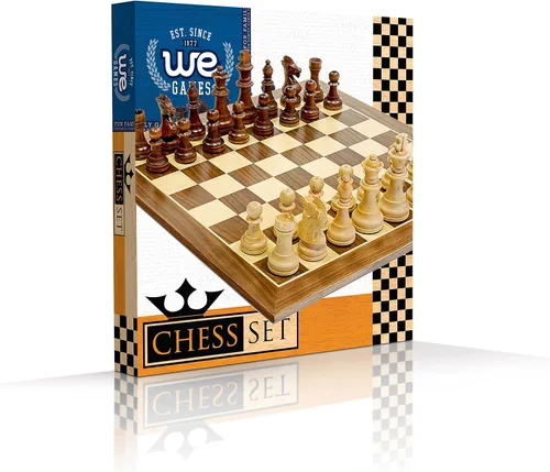 Vista 5 de Juego de ajedrez tradicional de madera Staunton - Tablero de ajedrez de madera de 15 pulgadas con 3.75 pulgadas King