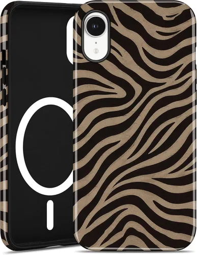 Vista 93 de Jusy Funda magnética Zebra para iPhone XR, color negro