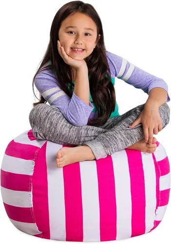 Vista 40 de Posh Creations Funda de puf para niños con almacenamiento para animales de peluche - Organizador de juguetes para niños, Mediano 68.58 cm - Lona