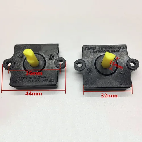 Vista 2 de 2 unids/set reemplazo de tres marchas cuadrado interruptor giratorio interruptor de cambio para ventilador eléctrico licuadora exprimidor kit