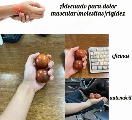 Vista 2 de Bolas de Baoding de 2 pulgadas para ejercicios de salud chinos, bolas de estrés de palisandro