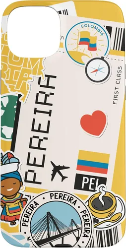 Vista 9 de Flight Boarding Pass Tag Label to Destination Pereira Case for iPhone 16