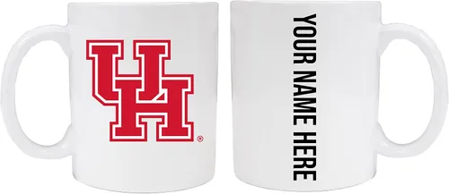 Vista 7 de Collegiate - Taza de cerámica personalizada de la Universidad de Houston, de 8 onzas, con tu nombre en la parte posterior, color negro, producto