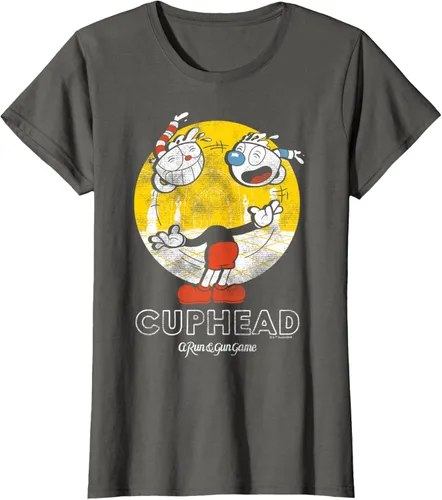 Vista 4 de Cuphead Camiseta con Mugman Head Malabarismo Negro