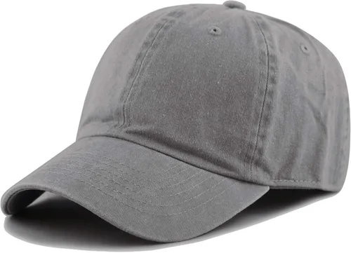 Vista 19 de The Hat Depot 100% algodón pigmento teñido de perfil bajo sombrero de papá seis panel casquillo 1. Negro.