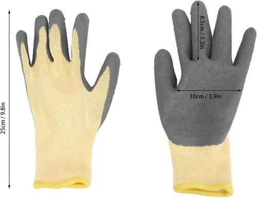 Vista 2 de Hilitand Guantes de trabajo de aislamiento ignífugos, guantes de electricista de goma de 400 V con textura antideslizante en tela de nailon