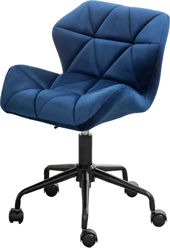 Vista 15 de Roundhill Furniture Eldon Diamond - Silla de oficina giratoria ajustable con diseño capitoné, color gris y azul