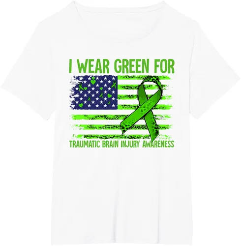Vista 6 de Traumatic Brain Injury Awareness Camiseta, Blanco