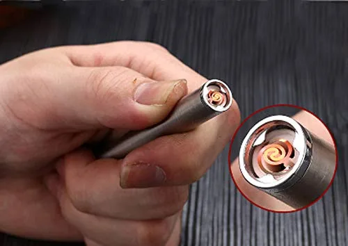 Vista 6 de Generic Paquete de 20 cajas de cigarrillos multifuncionales con USB recargable a prueba de viento llama eléctrica menos ligera - Color blanco