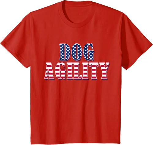 Vista 3 de Dog Agility American Flag - Camiseta de agilidad para perros, Negro