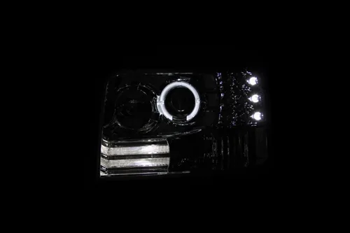 Vista 3 de Faro proyector AnzoUSA con luz de señalización lateral y luz de estacionamiento, Negro