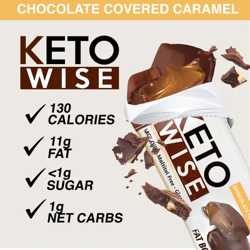 Vista 6 de Keto Wise Fat Bombs - Hecho con aceite MCT que contiene chocolate, bajo en grasa, bajo en carbohidratos y apto para dieta cetogénica, 0.28 oz