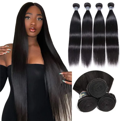 Vista 11 de Extensiones de cabello, liso, malasio, calidad 9A