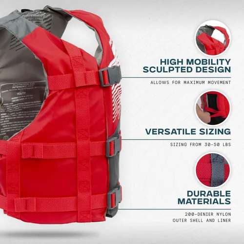 Vista 3 de Stohlquist Universal Fit Adult Life Jacket PFD (4 Pack) Coast Guard Approved, for Men and Women 90+ lbs, Lightweight Neoprene and Adjustable, Ideal