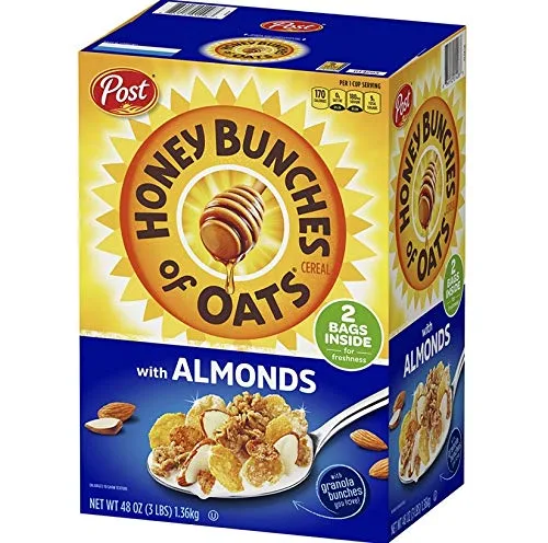 Vista 2 de Post Honey Bunches of Oats with Almonds, 48 oz. 3PK