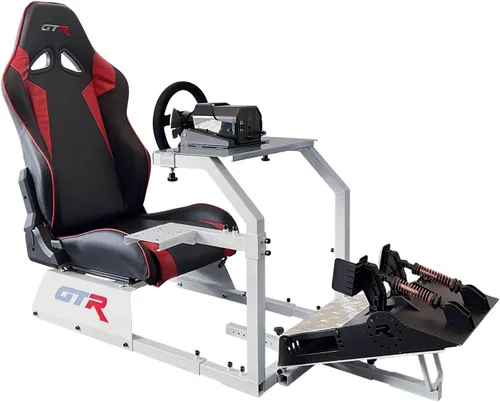 Vista 7 de GTR Simulador: Modelo GTA con asiento de carrera real, silla de conducción de cabina para simulador de conducción con cambiador de marcha