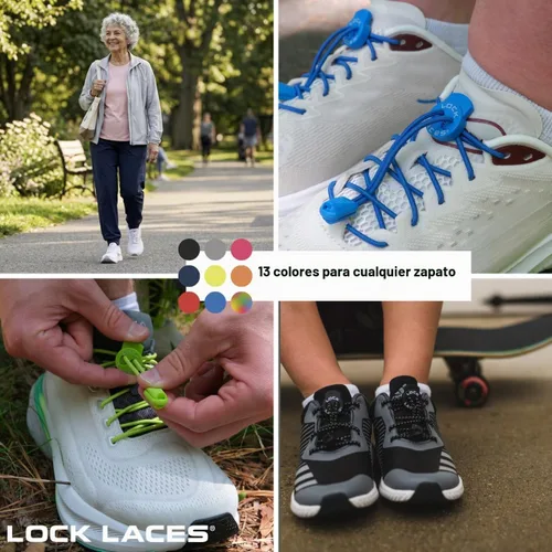 Vista 2 de Lock Laces (agujetas de zapatos de elástico para no atar)