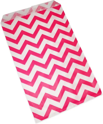 Vista 4 de 888 Display - 200 piezas de 5 "x 7" negro Chevron papel regalo bolsas compras ventas bolsas planas