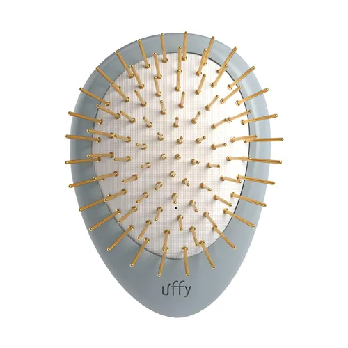 Vista 11 de Uffy Acubrusher - Cepillo de pelo Gua Sha chapado en oro de 24 quilates, masajeador ergonómico para el cuero cabelludo para la caspa