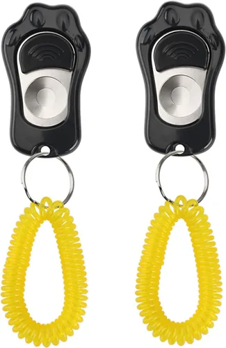 Vista 12 de Clicker Training para perros, clicker de perro con correa de muñeca, 3 niveles de volumen ajustables para entrenamiento de perros para gatos y Una