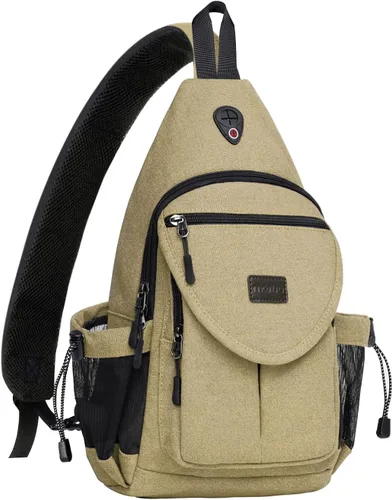 Vista 16 de MOSISO Crossbody Sling Bag for Women, Shoulder Backpack, Hiking Daypack Bag Verde militar