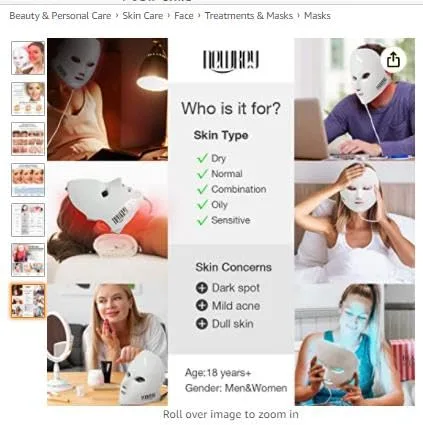 Vista 7 de NEWKEY Máscara de terapia de luz roja para arrugas faciales, 7 modos de luz con 150 LEDS 633 nm, terapia de luz LED roja, máscara facial