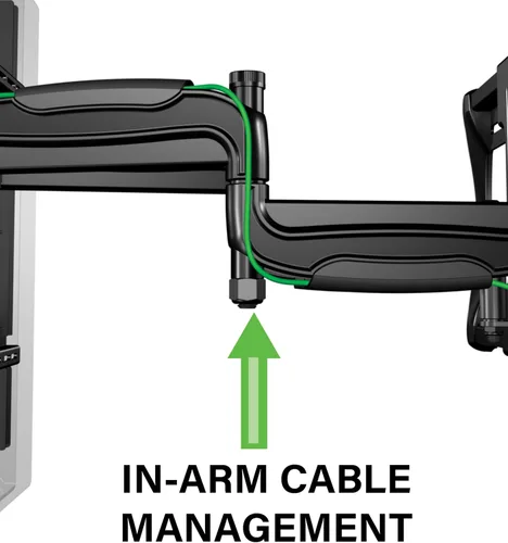 Vista 4 de Hecho para Amazon Soporte de pared universal de movimiento completo para televisores de 50 a 82 pulgadas y compatible con televisores Amazon Fire