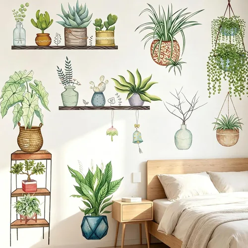 Vista 9 de Arawat 2 Juego de Calcomanías de Diente de León para Pared Pelar y Pegar Calcomanías de Pared de Diente de León Azul Adhesivos de Pared Florales