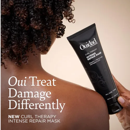Vista 12 de Ouidad Curl Therapy - Máscara de reparación intensa, 8.5 onzas líquidas, repara visiblemente + refuerza los rizos dañados, fórmula