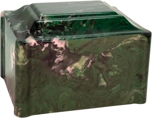 Vista 14 de Urna de cremación de mármol cultivado de Claremont negro, tamaño adulto, urnas de cremación para cenizas humanas, entierro en tierra, conmemorativo