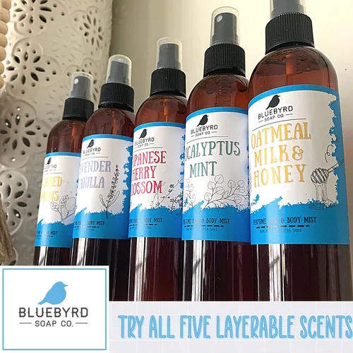 Vista 7 de Bluebyrd Soap Co. Perfume de eucalipto y menta para el cabello Niebla para el cabello perfumada relajante sin peso Sin alcohol, sin parabenos