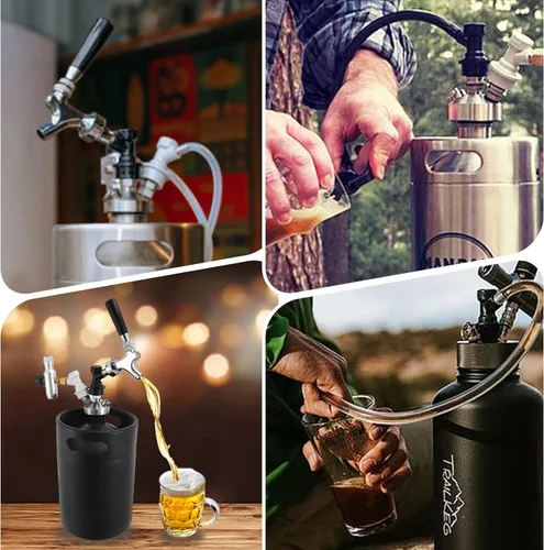 Vista 7 de Poste de bloqueo de bola y Poppet – LUCKEG marca acero inoxidable Material Cornelius barril postes tamaño 19/32"-18 rosca hembra gas y líquido