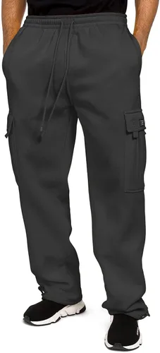 Vista 5 de DIYAGO - Pantalones deportivos tipo cargo para hombre, grandes y altos, holgados y tácticos, pantalones de entrenamiento atléticos, rectos, pierna