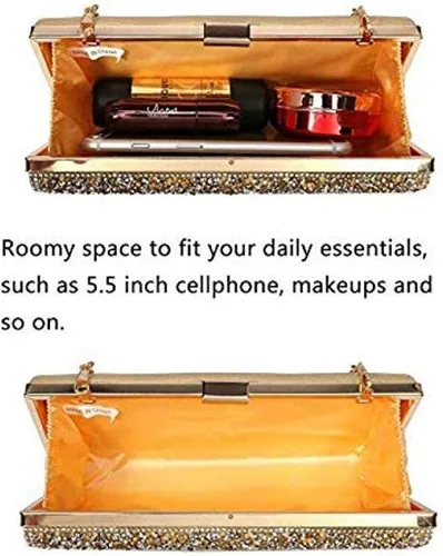 Vista 3 de Bolsos de mano de noche para mujer, bolso de mano de noche para fiesta, boda formal