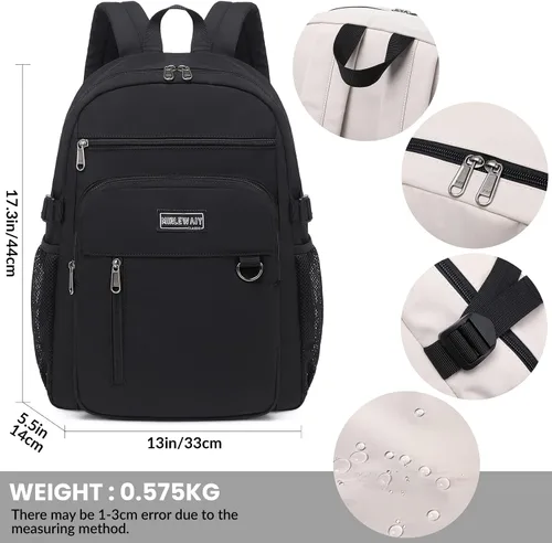 Vista 3 de MIRLEWAIY Mochila casual universitaria, ligera, mochila de trabajo para adolescentes, niñas, niños, mujeres y hombres, M, Mochilas de viaje