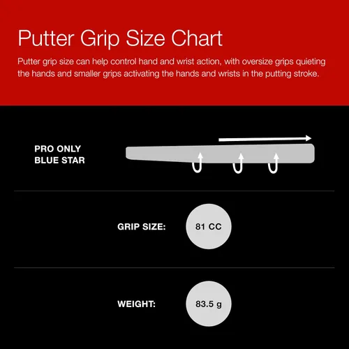 Vista 6 de Golf Pride Pro Only Golf Grip - Putter Grip for Hand Placement - All-Rubber Construction for Firm Feel - Traditional Streamlined