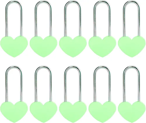 Vista 43 de Candado de amor VeYocilk de 3.5" 50mm en forma de corazón, candado de corazón negro para deseos de amor, ideal para bodas, San Valentín
