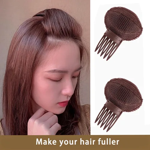 Vista 4 de Base de pelo Esponja Clip invisible peine Bump It Up Herramienta de volumen Almohadillas falsas Inserción de pelo Bump Styling Insertar extensiones