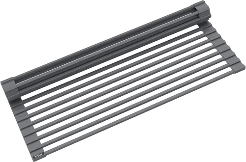 Vista 12 de Kraus Multiusos Escurreplatos Enrollable para Fregadero con Colador y Esterilla en Aqua, KRM-11AQ