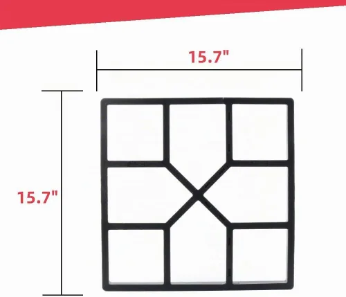 Vista 4 de Anothera Paquete de 2 moldes reutilizables de 15.7 x 15.7 x 1.57 pulgadas, moldes para caminos de hormigón Pathmate, piedra escalonada