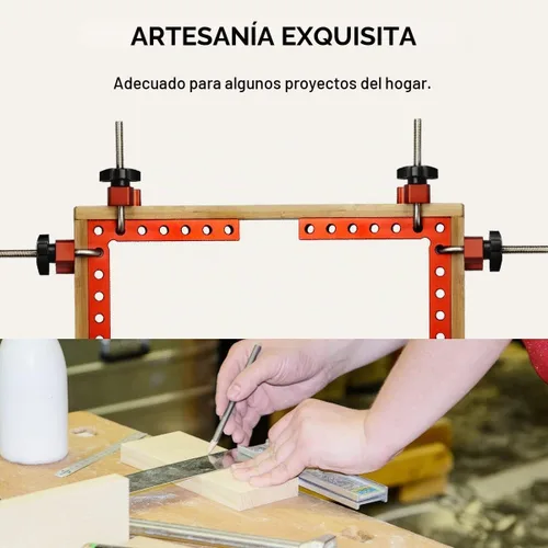 Vista 5 de Abrazadera de 90 grados, abrazadera de gabinete, herramienta cuadrada de ángulo recto de aleación de aluminio de 5.5 x 5.5 pulgadas, abrazaderas